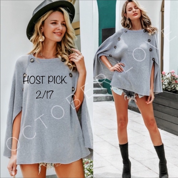 October Love Tops - The Perfect Cape Sweater